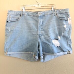 Old Navy High-Waisted Button-Fly O.G. Ripped Cuffed 5”inseam Jean Shorts Size 26